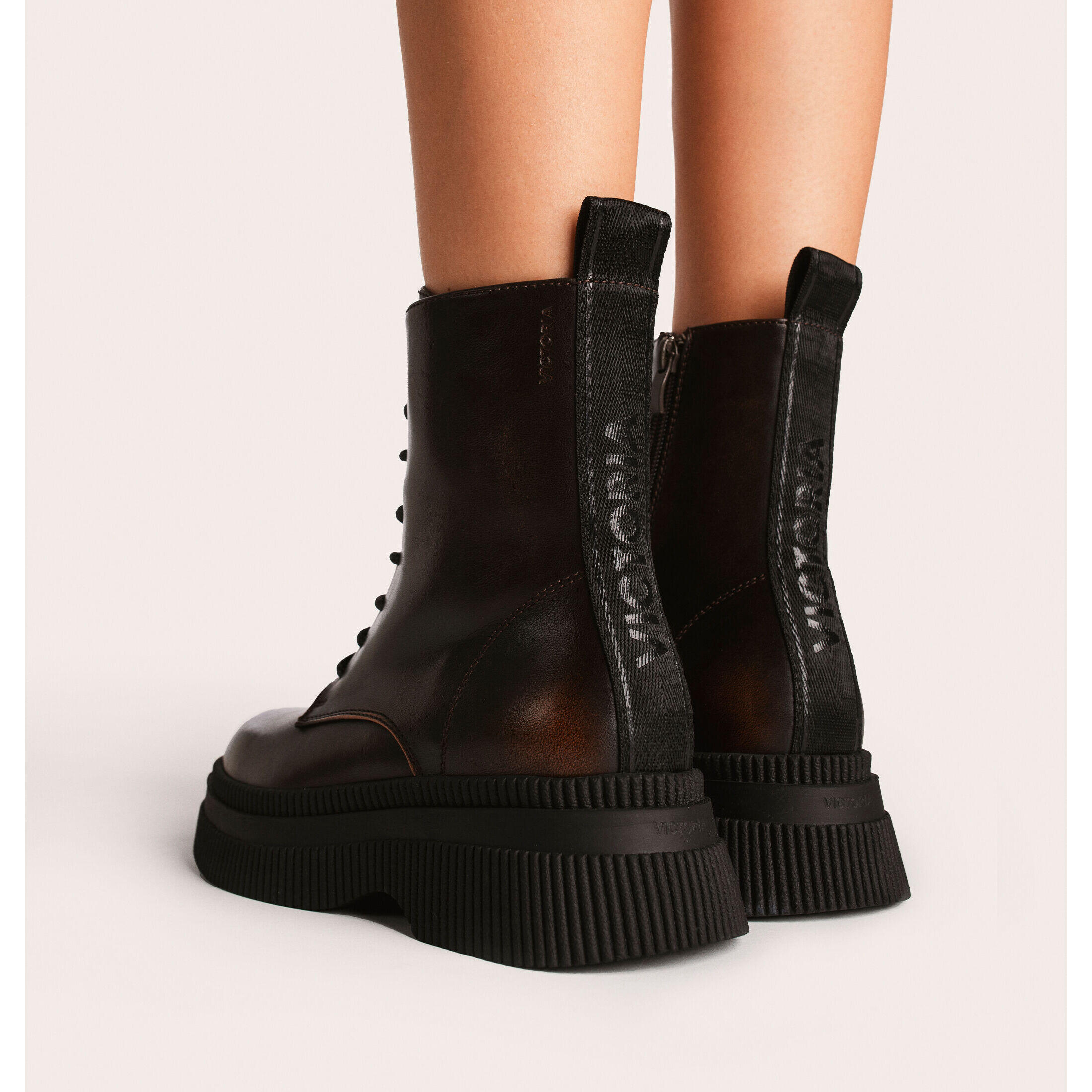 Damen Stiefeletten Victoria Dublin Cordones Efecto Piel 4/5