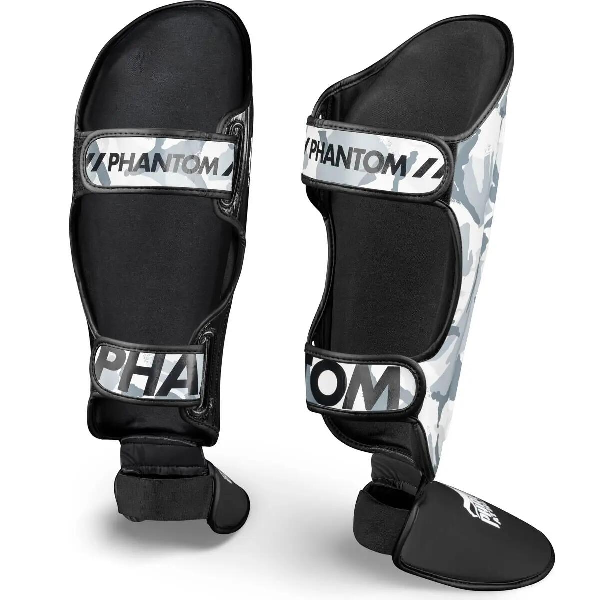 Protège-tibias Phantom APEX Striking – Blanc/Noir – S/M 2/2