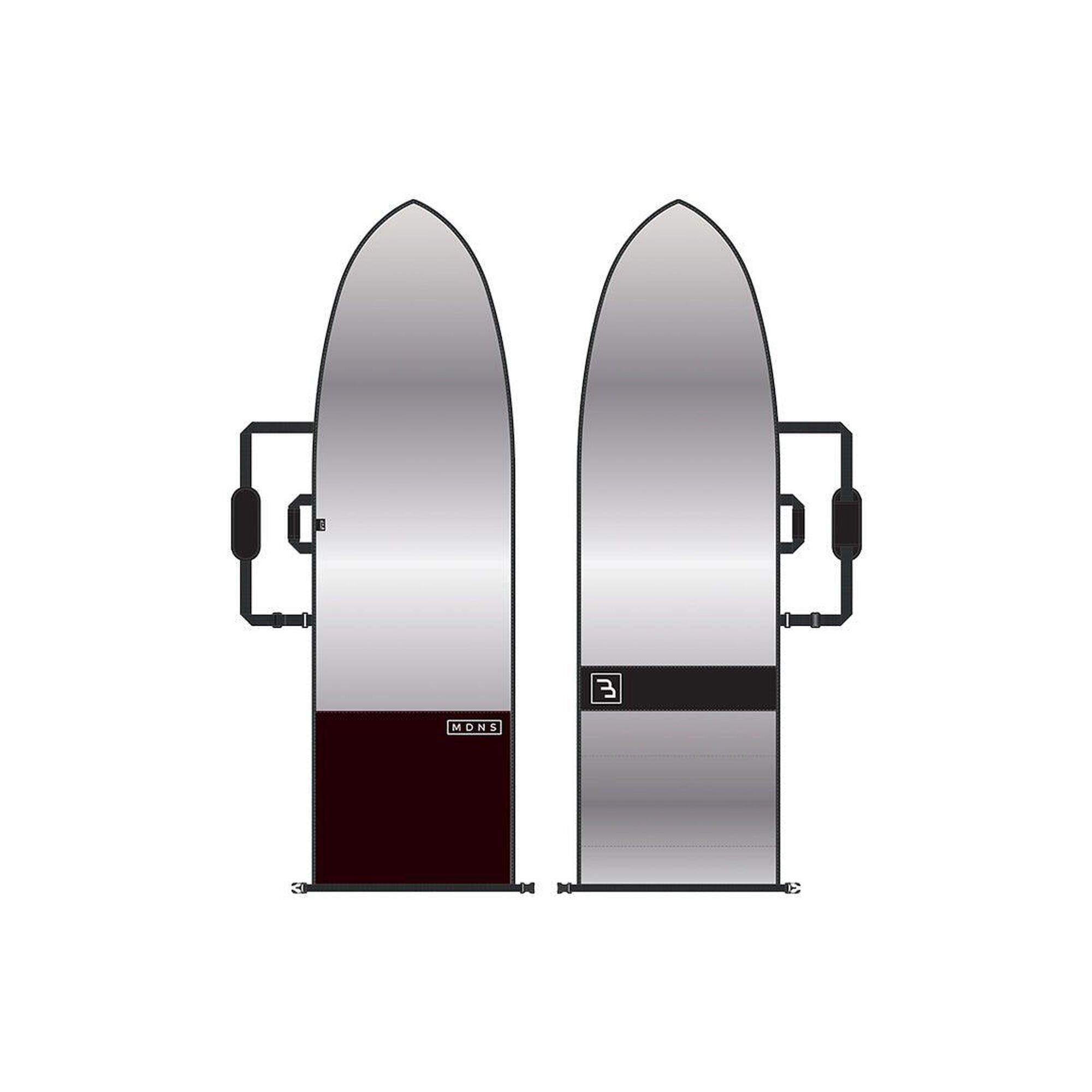 Mdns - Dayroll - Housse De Surf Hybrid/fish 6>7 - Housse De Voyage - Gris|noir - 7' - Decathlon