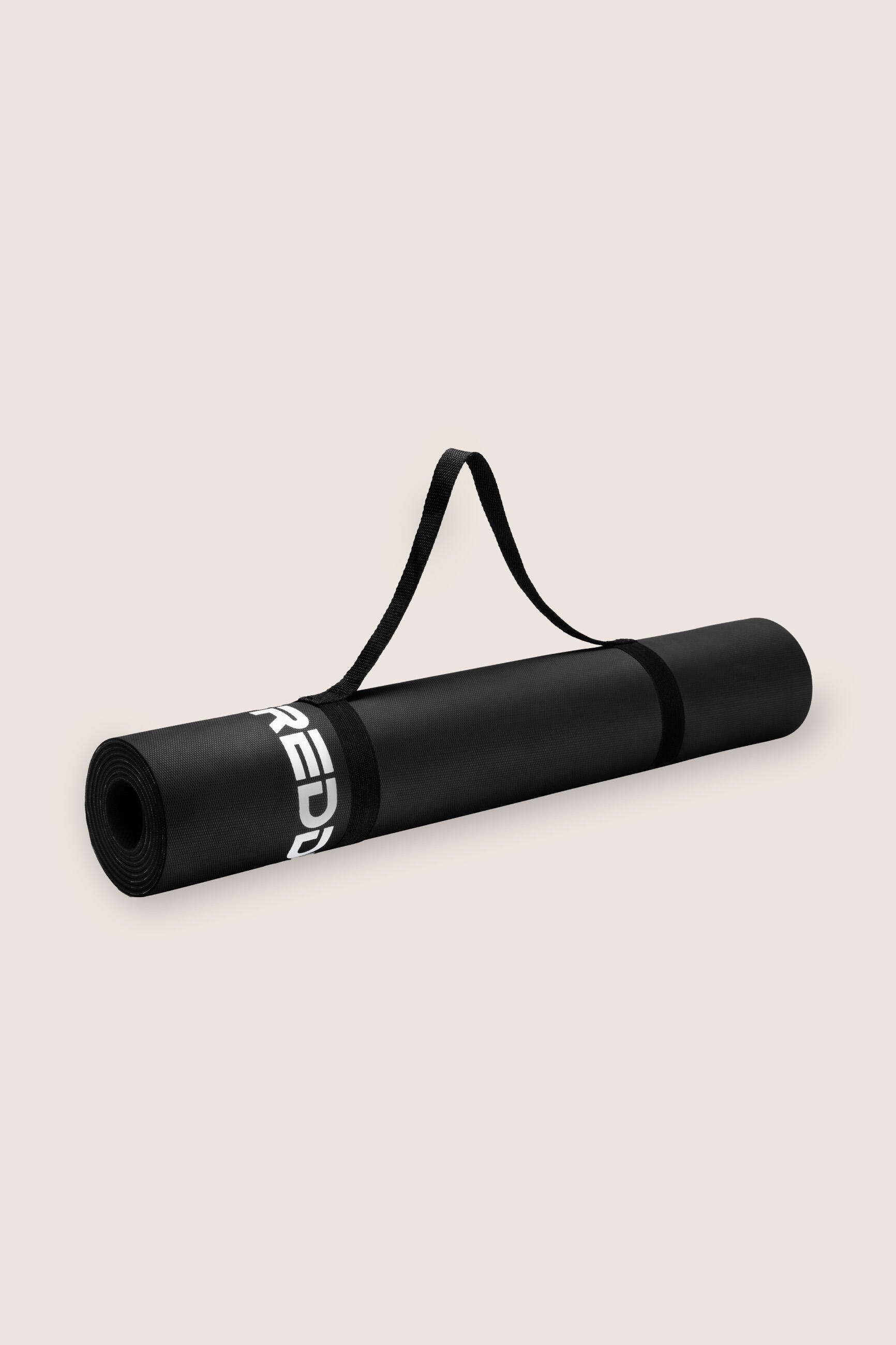 Esterilla negra de fitness y yoga con correa de transporte 3/5
