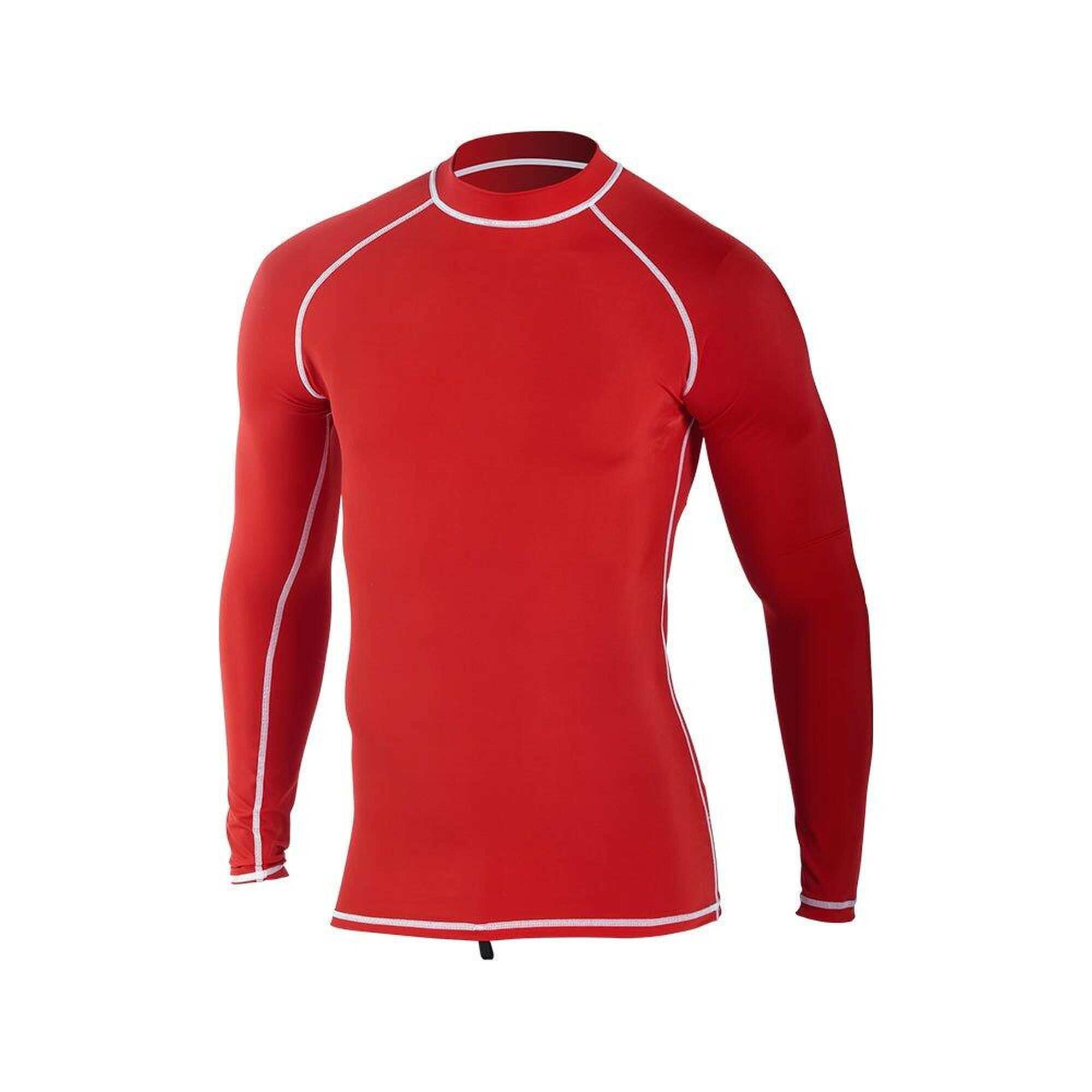 Mdns - Colorblock - Lycra L/s Upf 50 Surf Homme - Sous Combinaison - Rouge - 40 M - Decathlon
