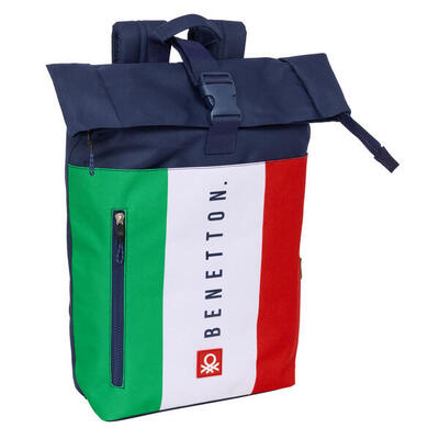 Laptoptas benetton flag marineblauw