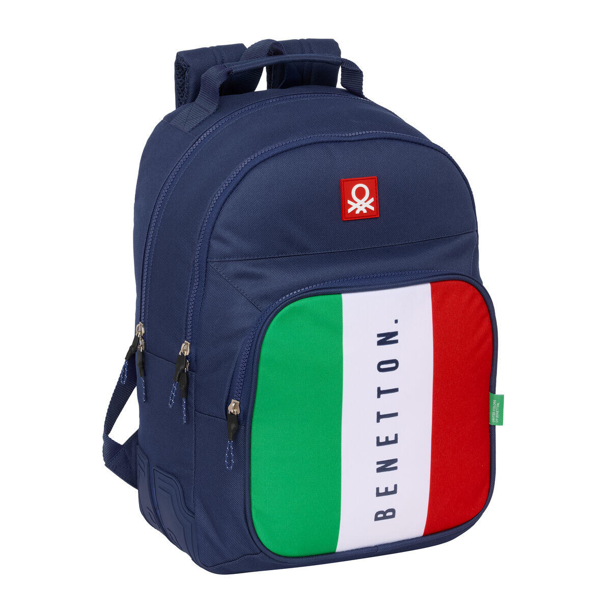 Benetton - Cartable Benetton Flag Blue Marine - Sac À Dos - Bleu - Taille Unique - Decathlon