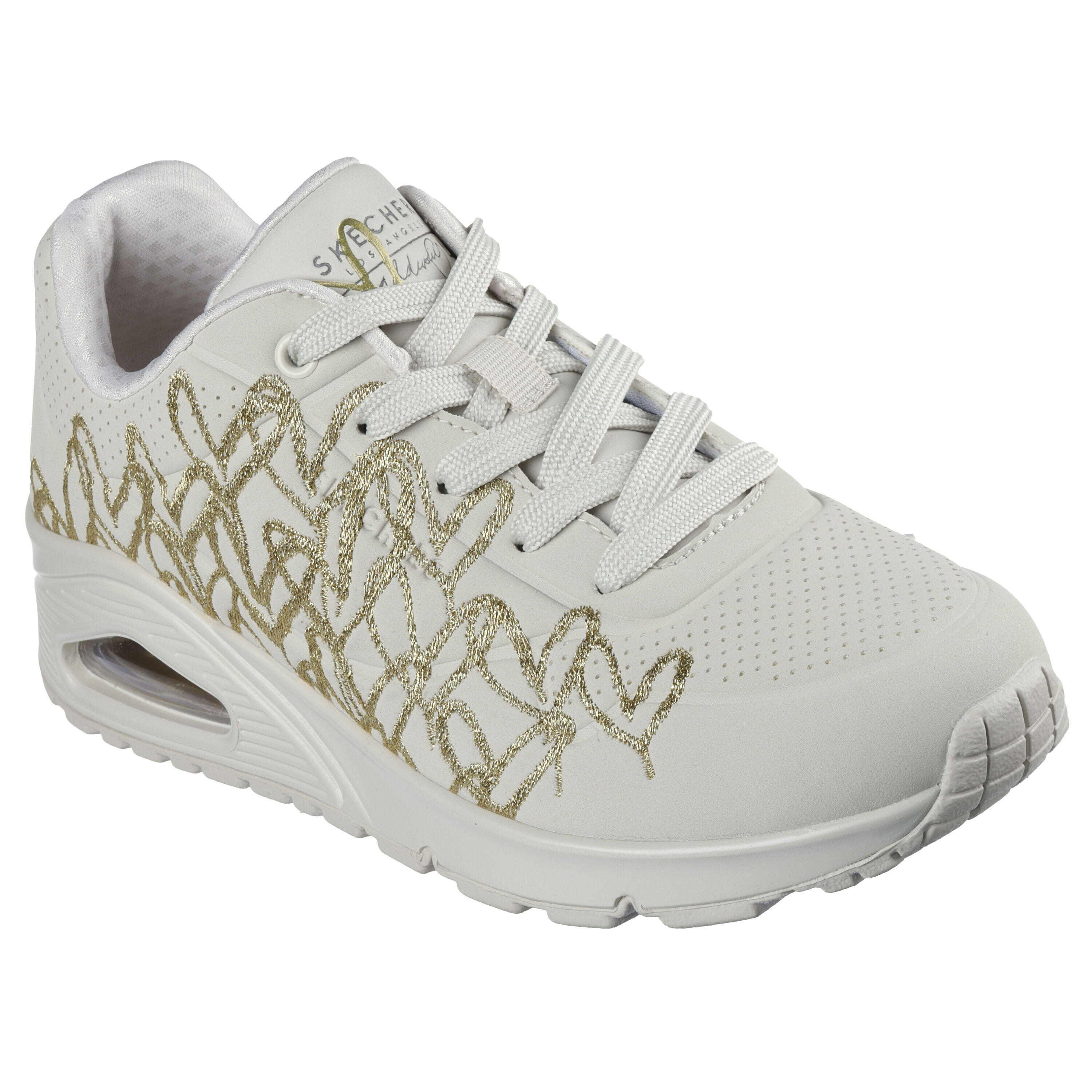 Sapatilhas de mulheres Skechers JGoldcrown Uno-Golden Heart 2/5