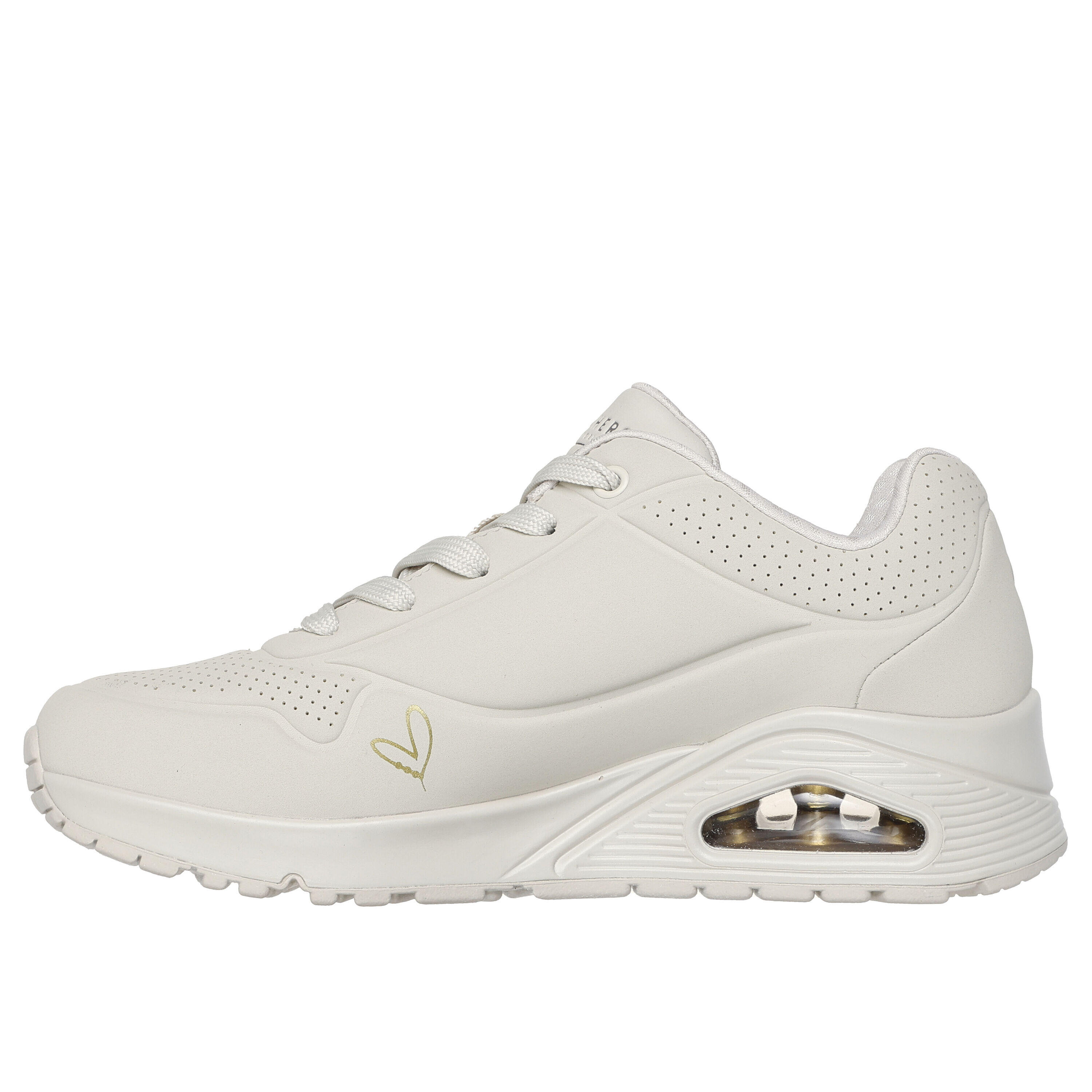 Sapatilhas de mulheres Skechers JGoldcrown Uno-Golden Heart 3/5