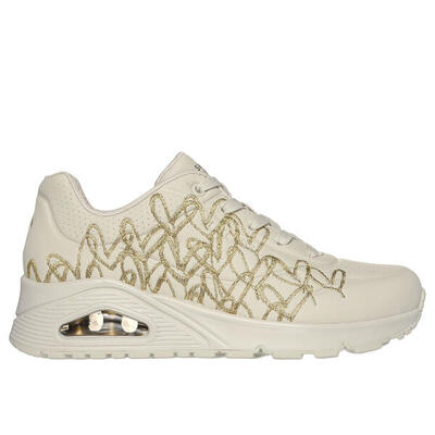 Damestrainers skechers jgoldcrown uno-golden heart