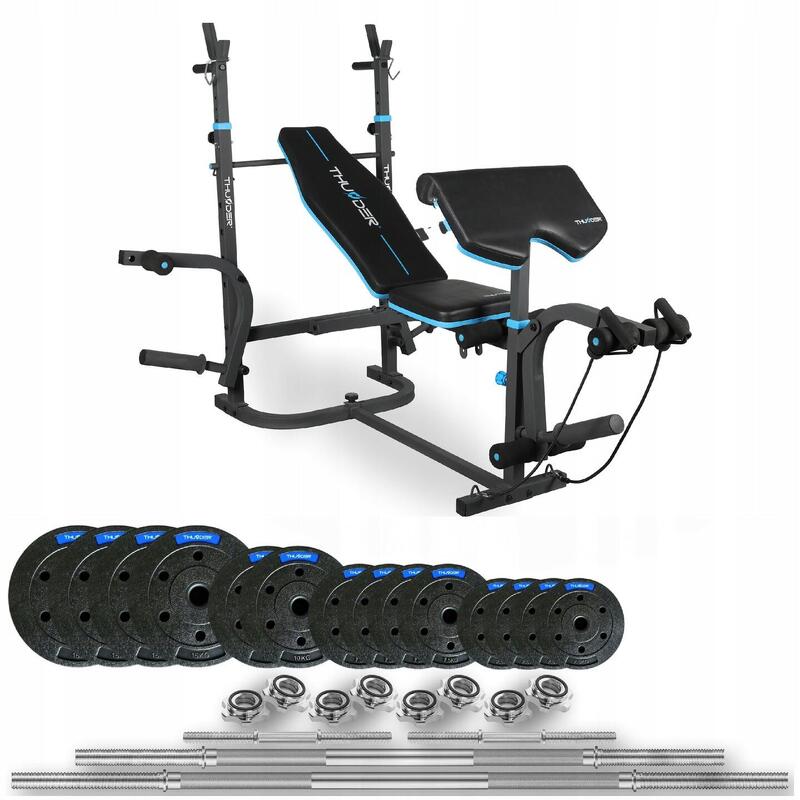 Zestaw kulturystyczny Thunder SET-VIGOR-B-08-120KG z ławką