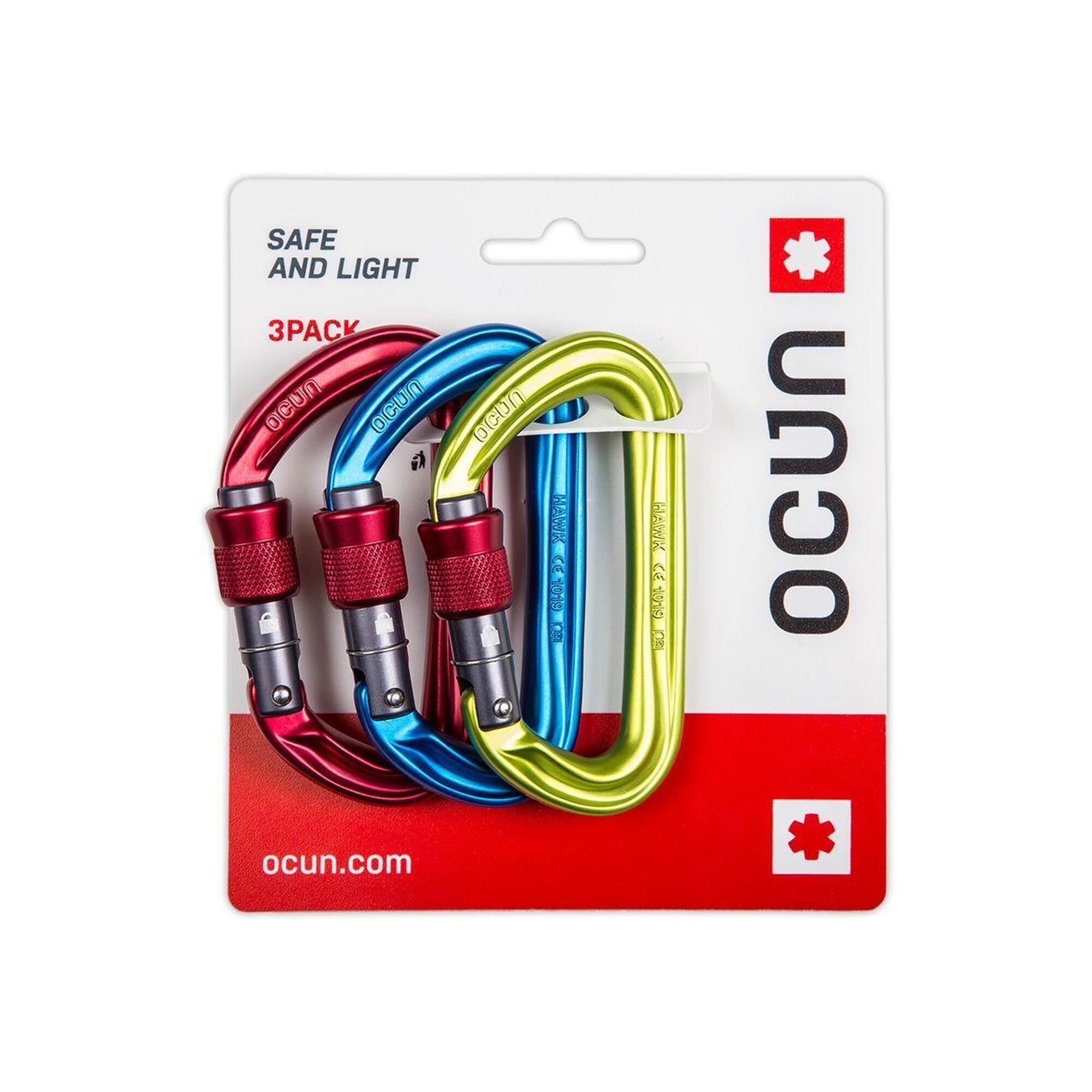 Zestaw karabinków Ocun Hawk Screw 3-pack