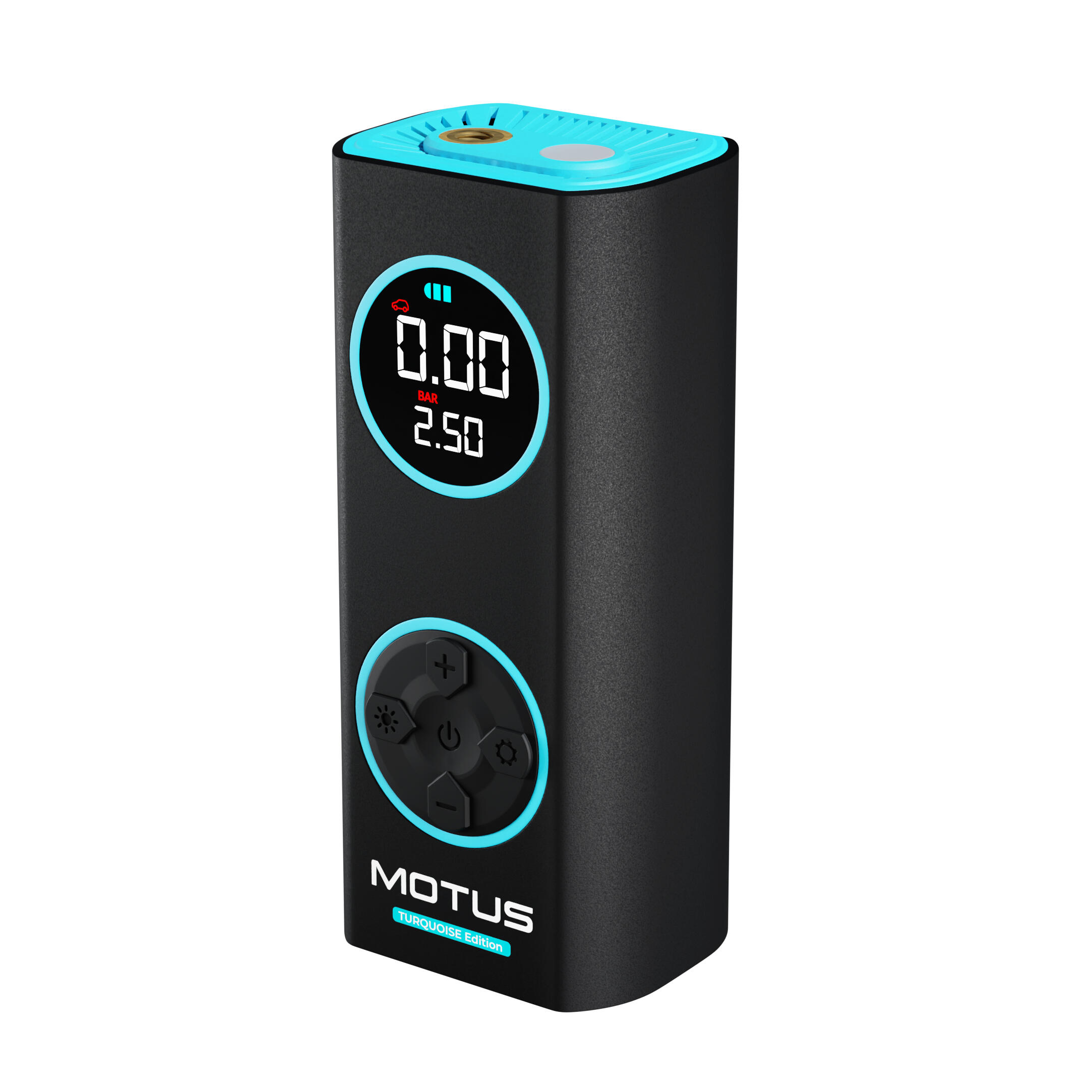 Pompa elettrica Motus AirPump Pro Turquoise Edition 96W 7500 mAh Manometro 4/4