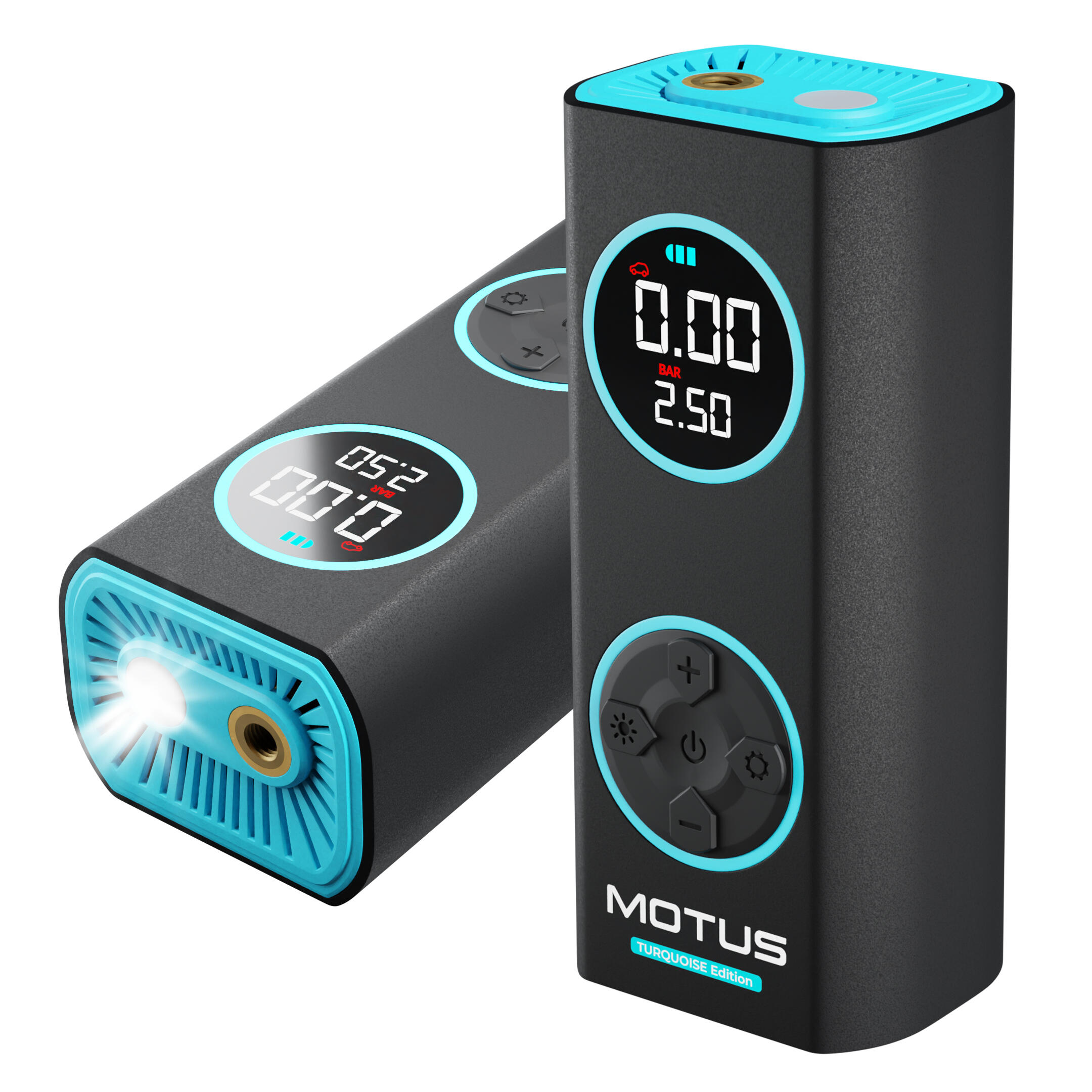 Pompka elektryczna Motus AirPump Pro Turquoise Edition 96W 7500 mAh Manometr