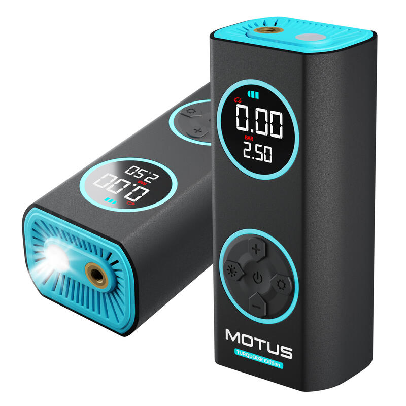 Pompă electrică Motus AirPump Pro Turquoise Edition 96W 7500 mAh Manometru