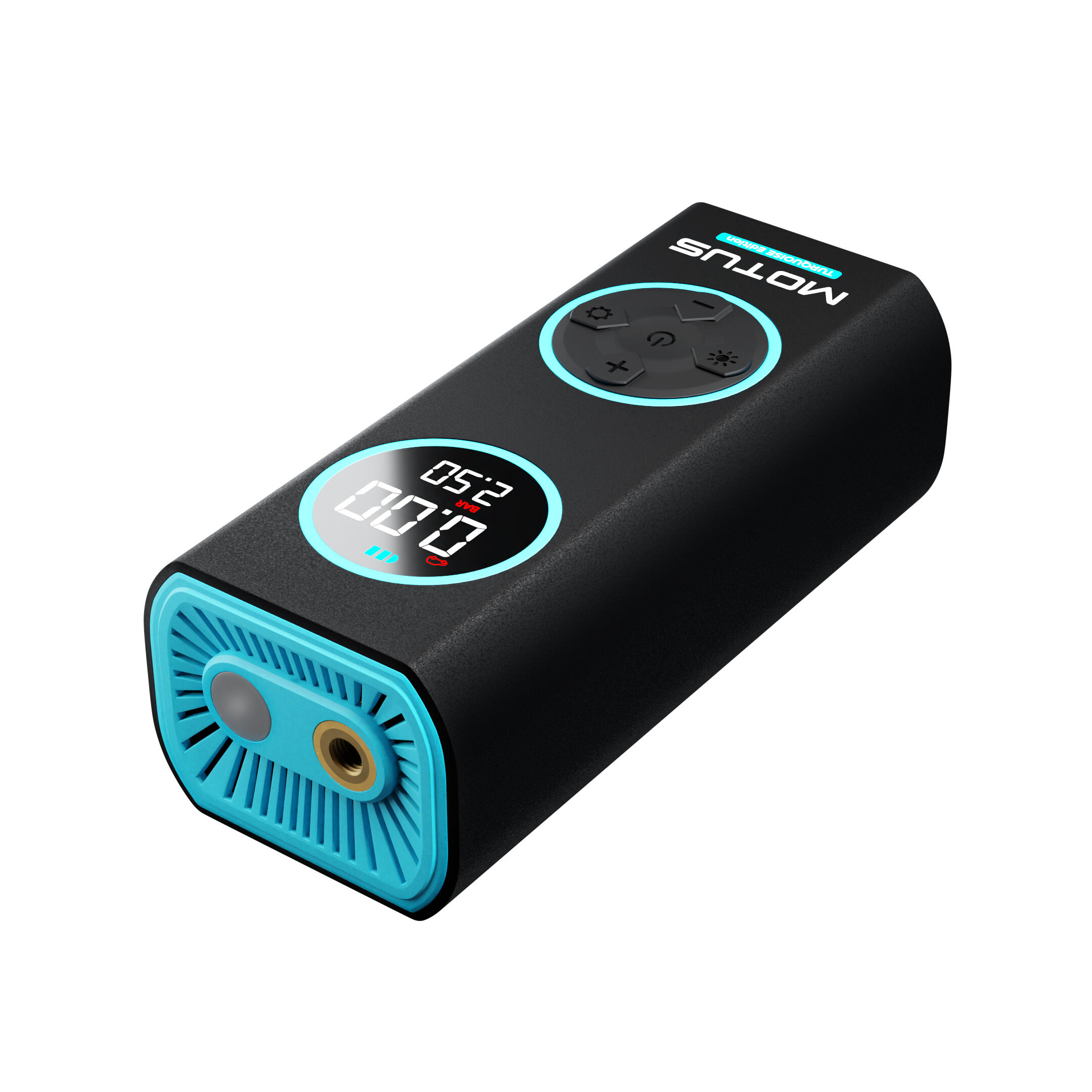 Pompa elettrica Motus AirPump Pro Turquoise Edition 96W 7500 mAh Manometro 3/4
