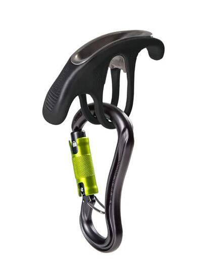 Ocún Sicherung Bow mit Condor HMS Twist Karabiner, schwarz, für 8,5–11 mm