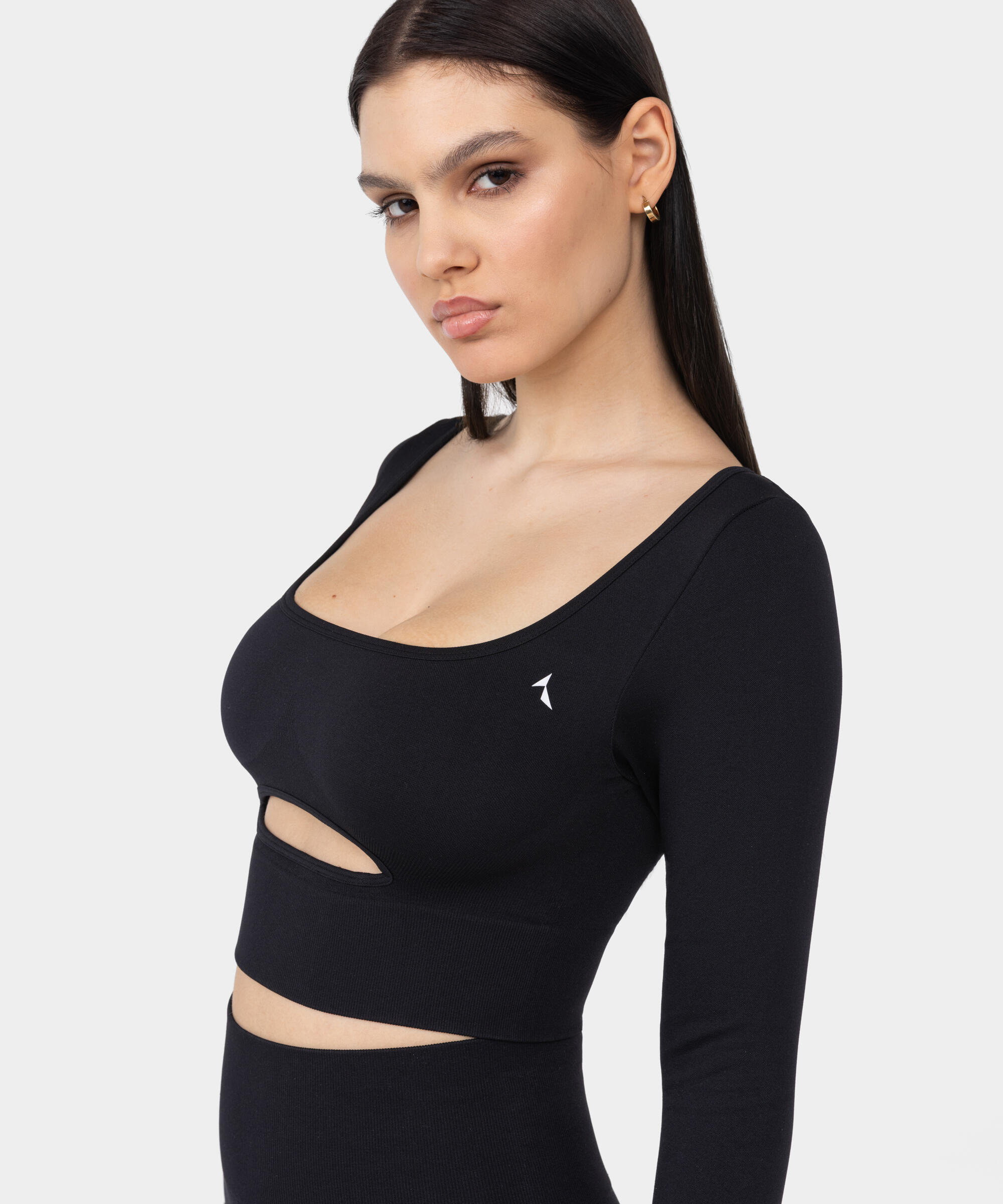 Camisola de treino carpatree dopamine buzz seamless para mulher manga comprida