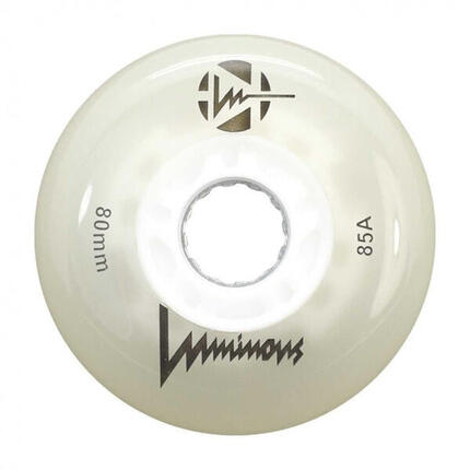 Kółka świecące do rolek Seba Luminous Led 80mm/85A White Glow/Green LED 4 sztuki