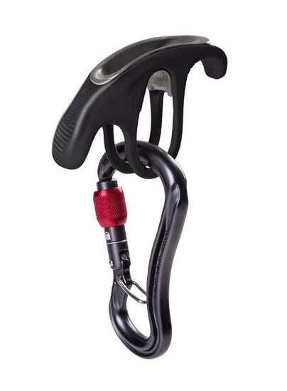 Assureur Ocún Bow + mousqueton Condor HMS, vis noir, 153 g, 8,5–11 mm