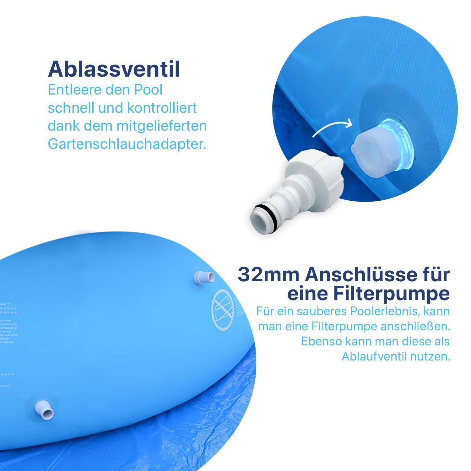 Prompt Set Pool Ersatzpool rund 360x90 cm blau ohne Filterpumpe AVENLI ...