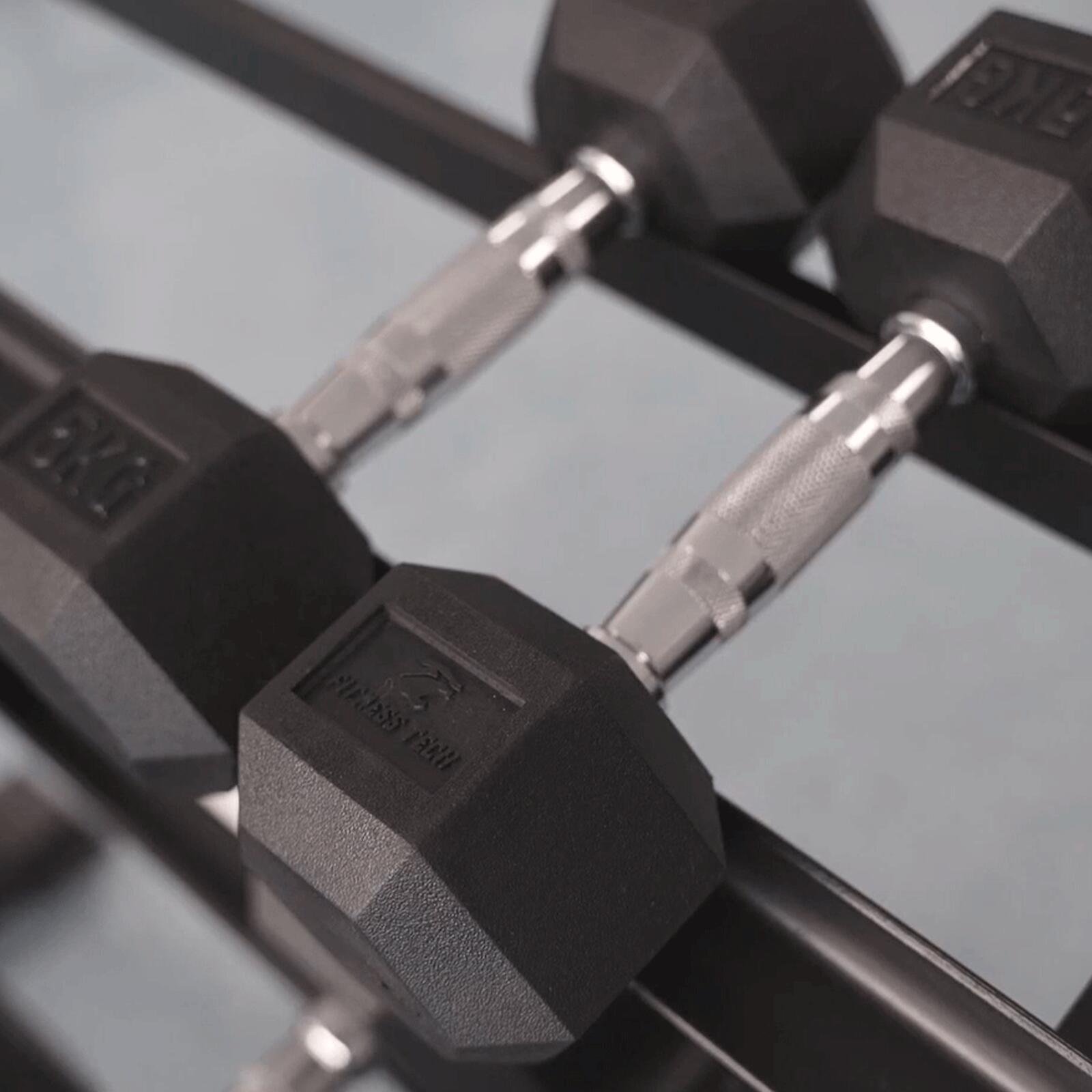 Halteres Hexagonais 5kg Fitness Tech – Conjunto com 2 Unidades 2/8