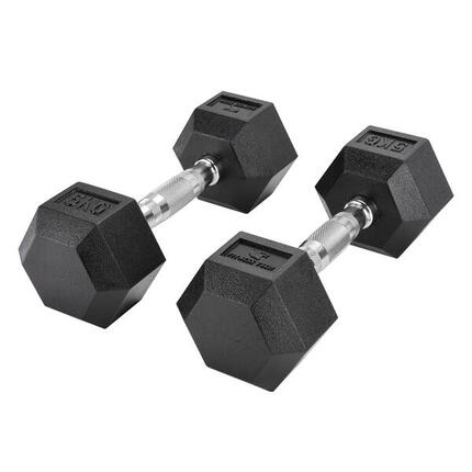Haltères hexagonales 5kg Fitness Tech Set 2 Unités