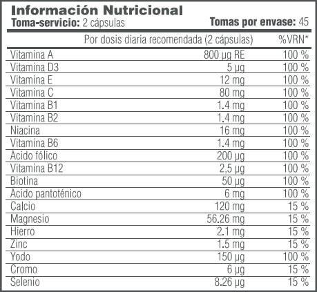 Multivitaminici vegani - 90 capsule vegetali MASmusculo 5/5