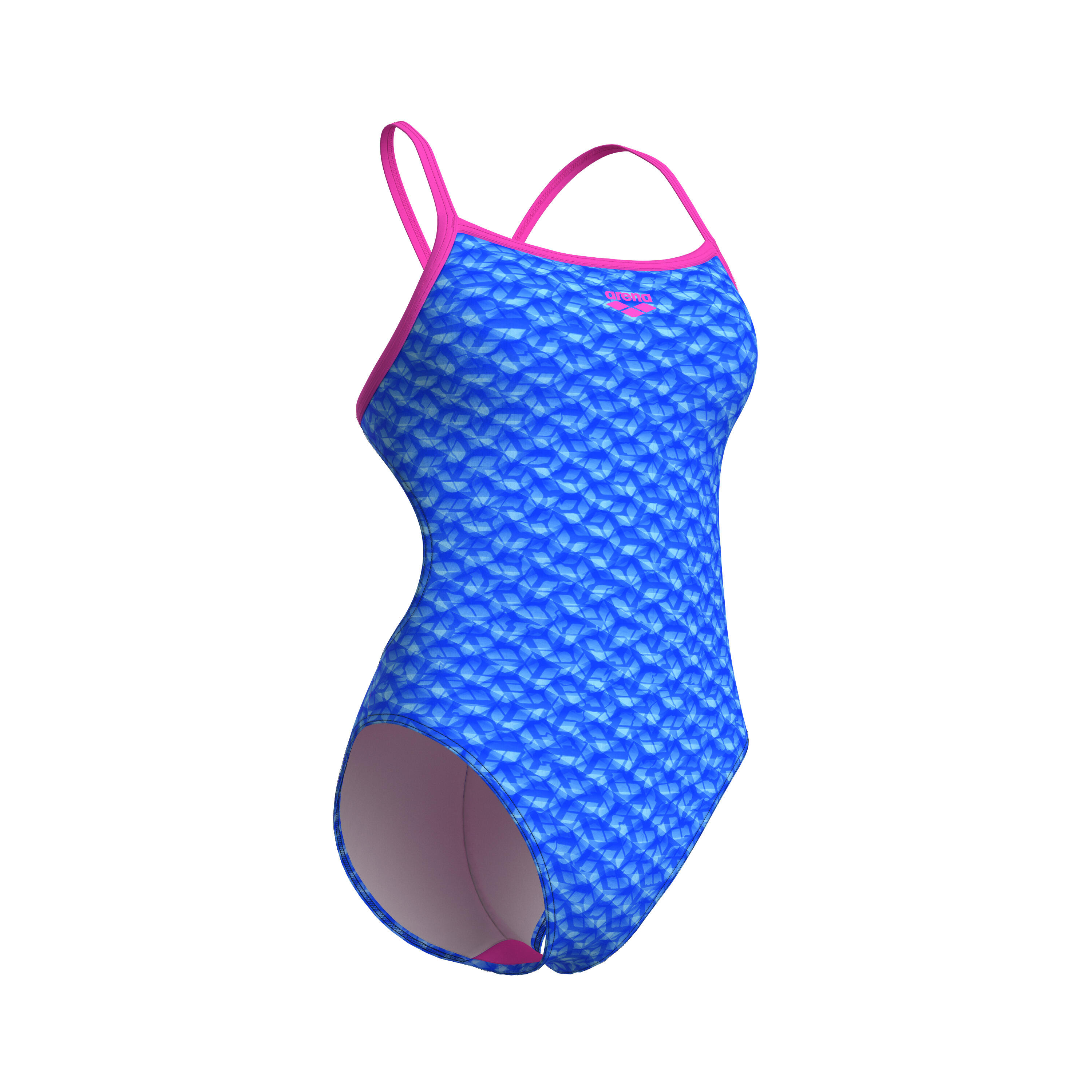 Maillot de bain Arena New Monogram Dos Challenge Bleu/Rose Femme 6/7