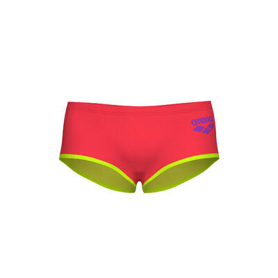 Arena one biglogo low waist short - koraal / groen - uk maat 34