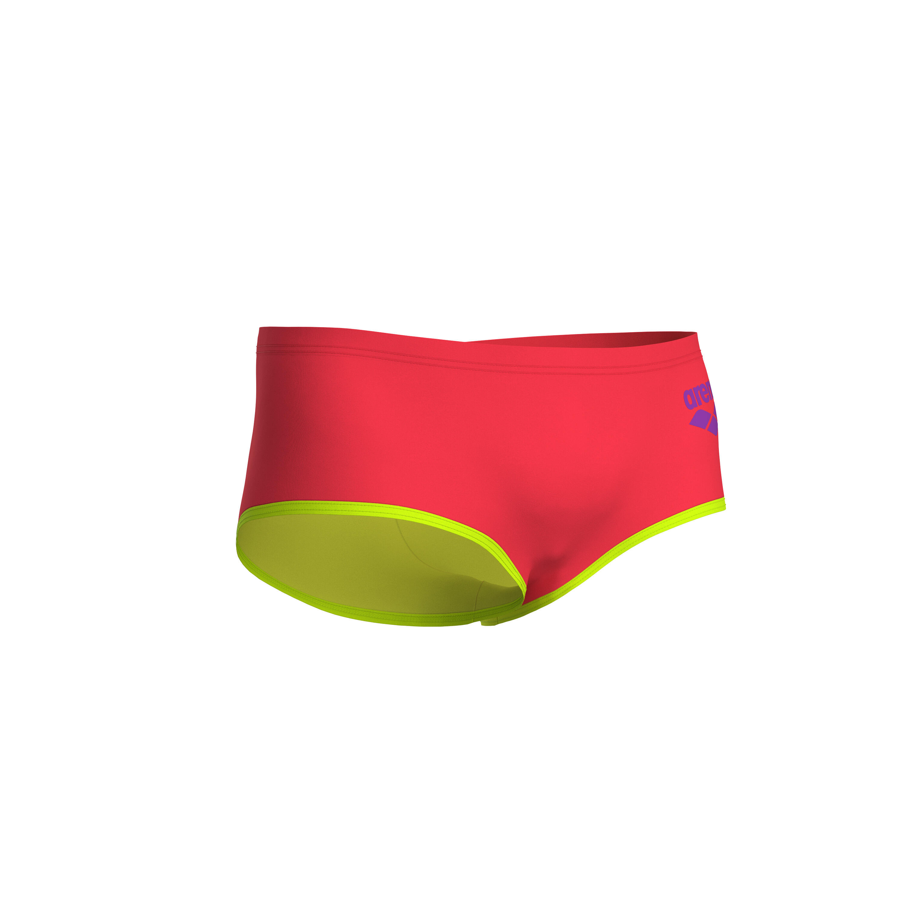 Arena One Biglogo Low Waist Short - Koralle/Grün - UK Größe 34 4/7