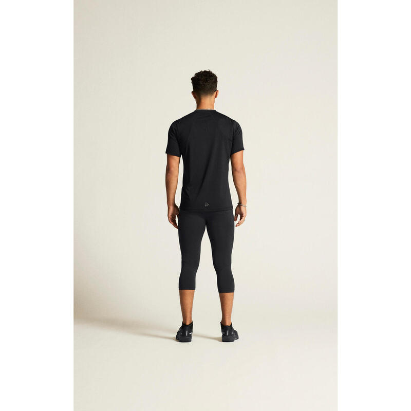 Tricou crossfit 1914792999000black cu mânecă scurtă negru bărbătesc