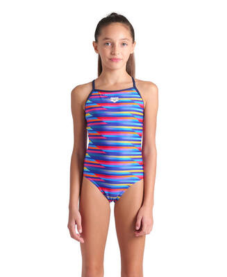 Costume da bagno bambina Arena Racing Stripe Lightdrop Back Multi