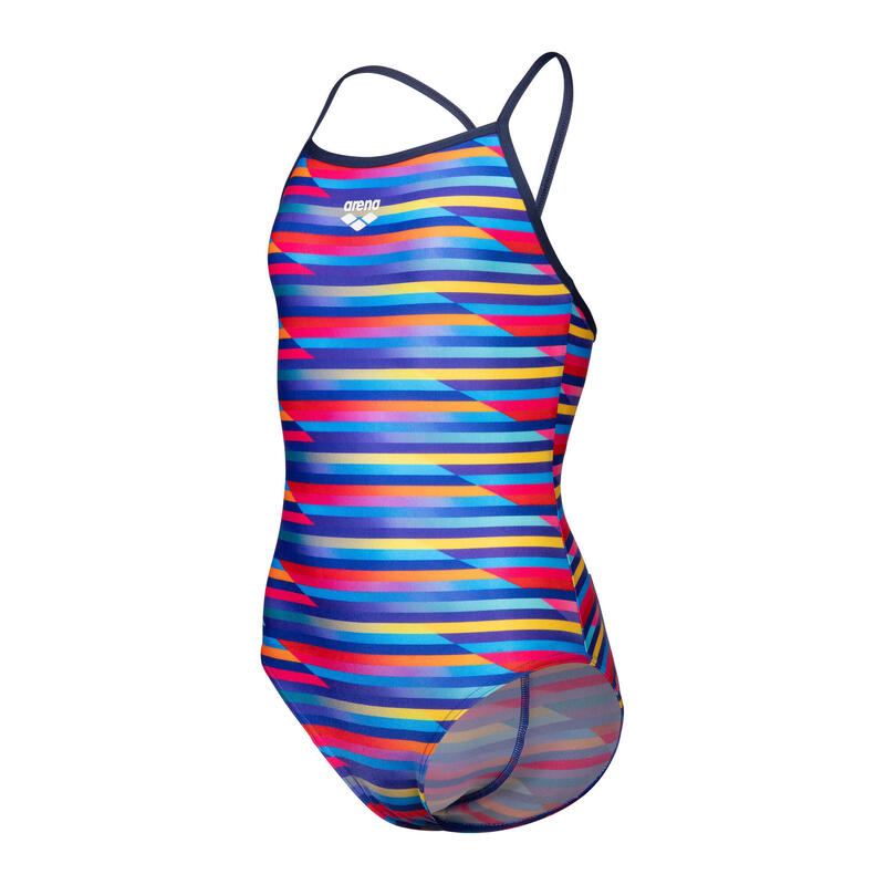 Costum de baie pentru fete Arena Racing Stripe Swimsuit Light