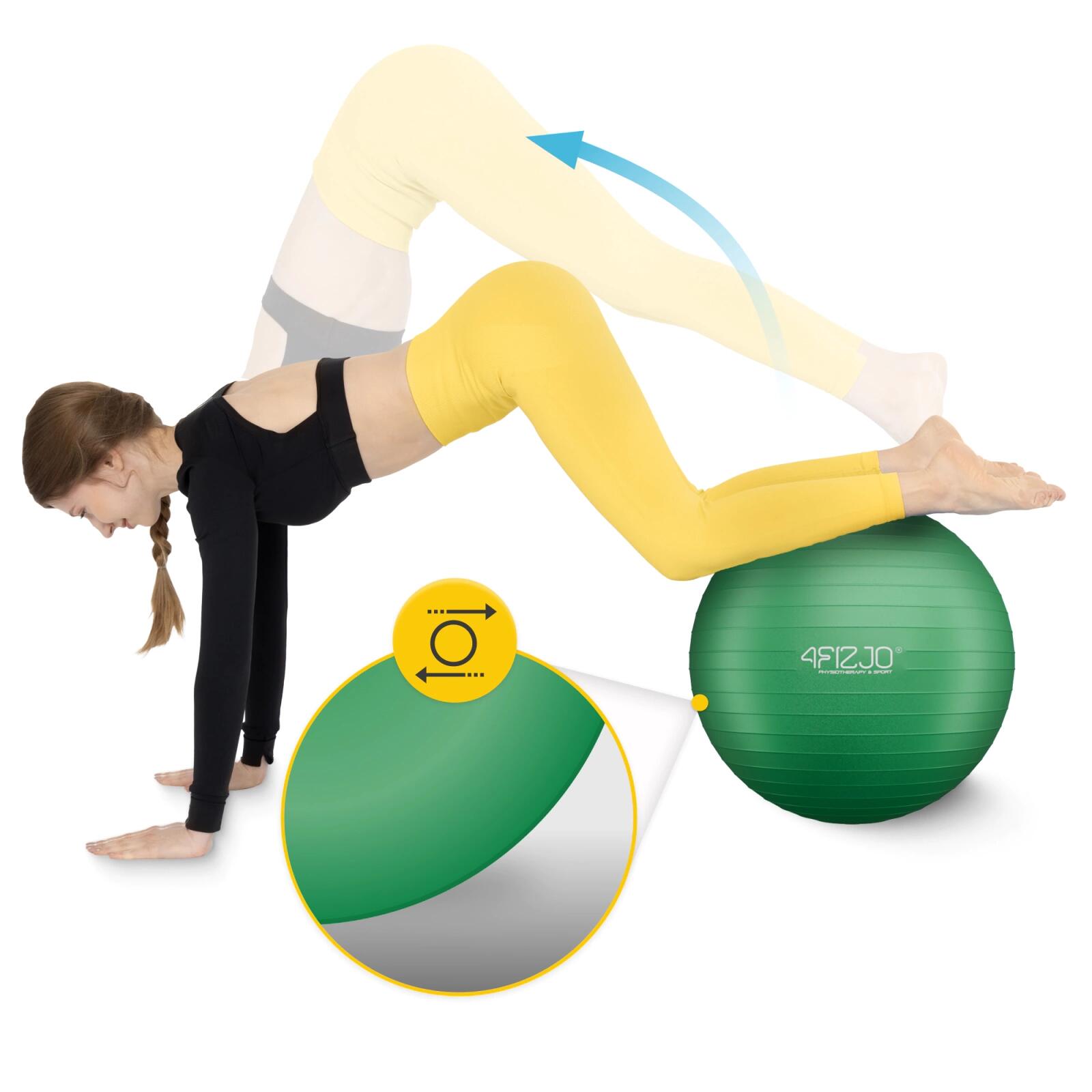 Gymnastikball aufblasbar Reh-Ball 4FIZJO Rehabilitationsball 4/7