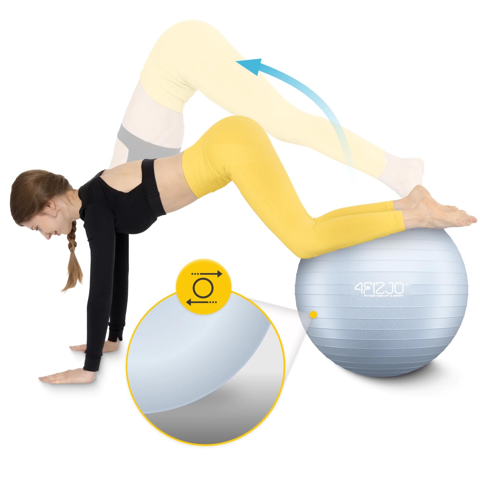 Gymnastikball aufblasbar Reh-Ball 4FIZJO Rehabilitationsball 4/7