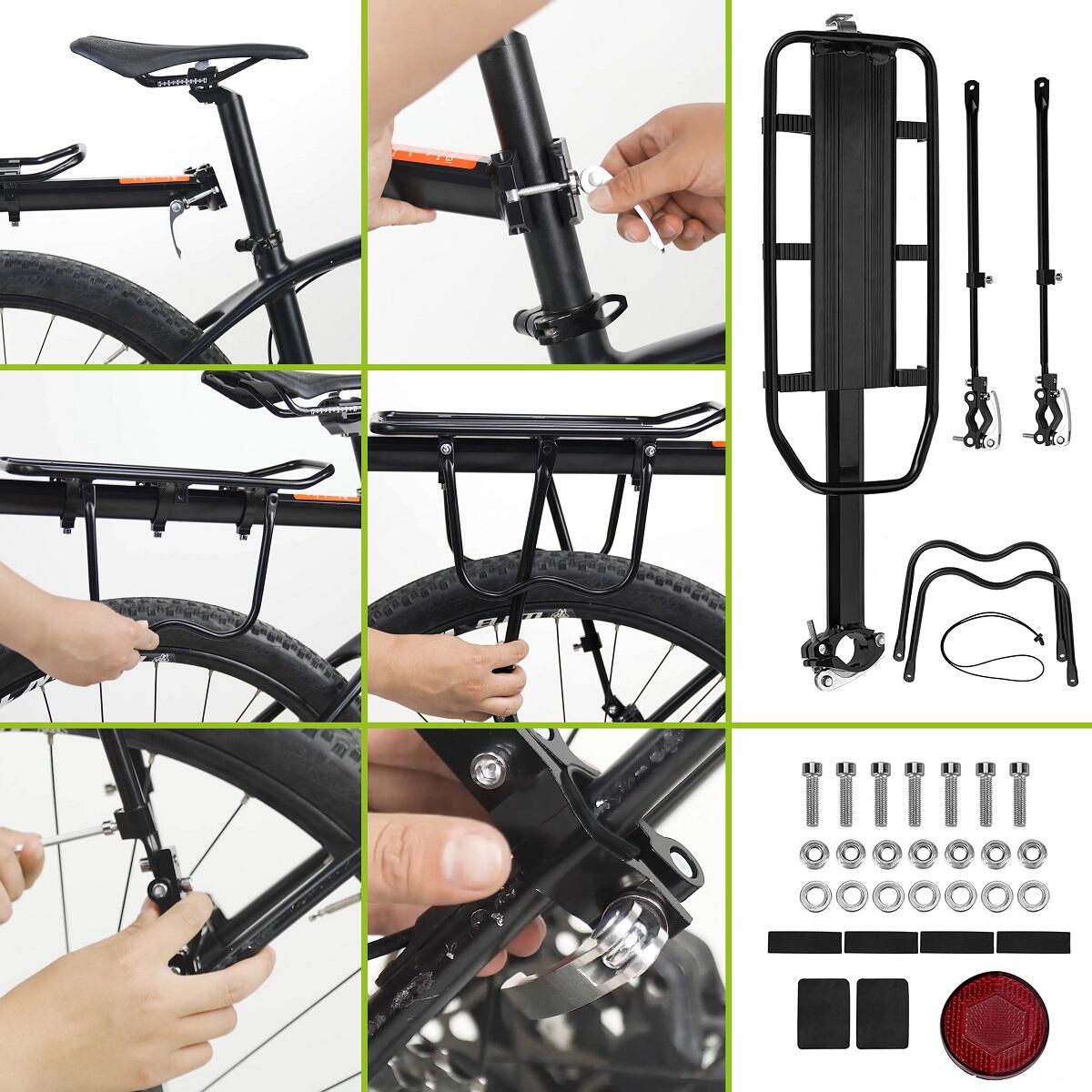 Portapacchi per bicicletta VA0352 Vayox, 50kg, in alluminio, universale 6/7