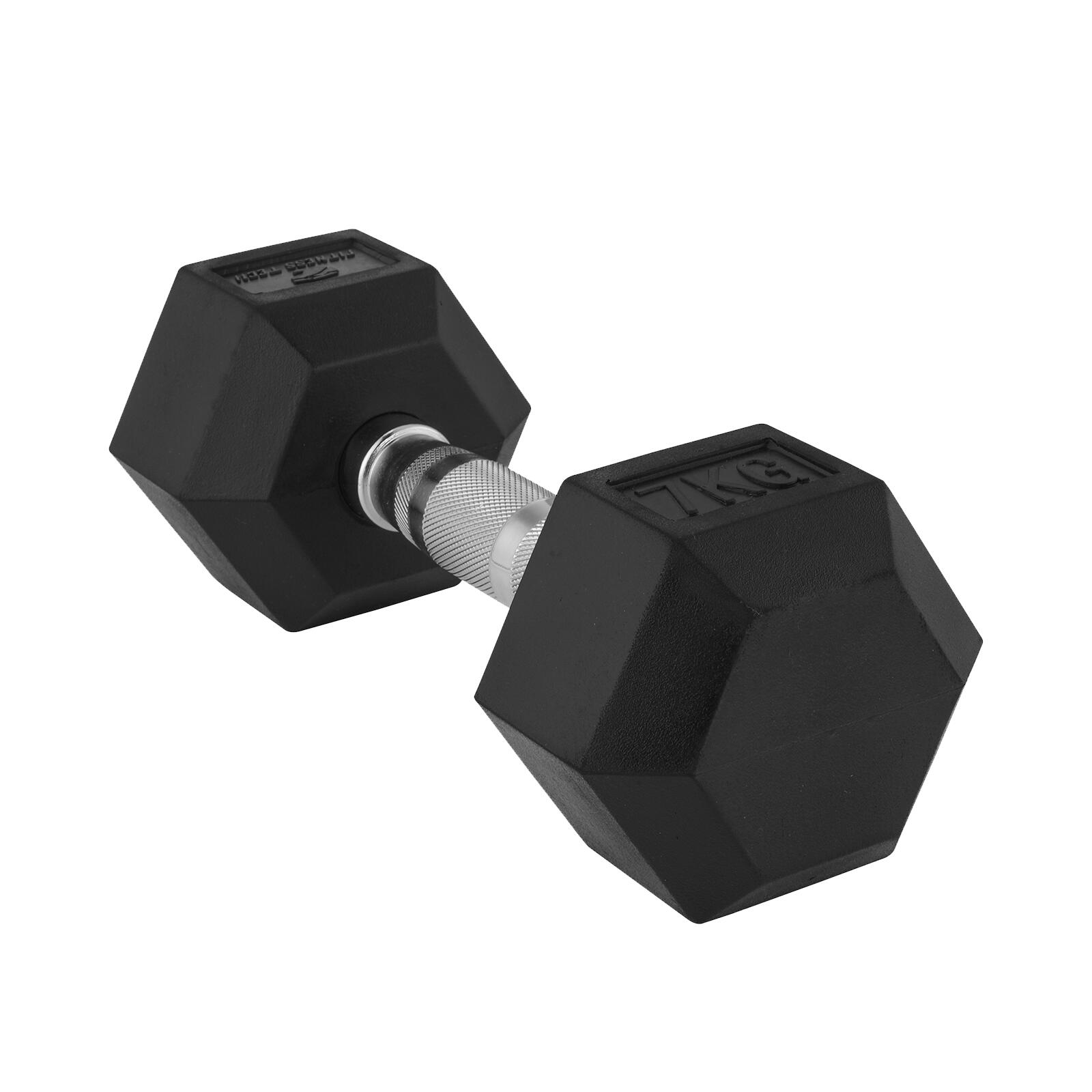 Haltères hexagonales 7kg Fitness Tech Set 2 Unités 3/8