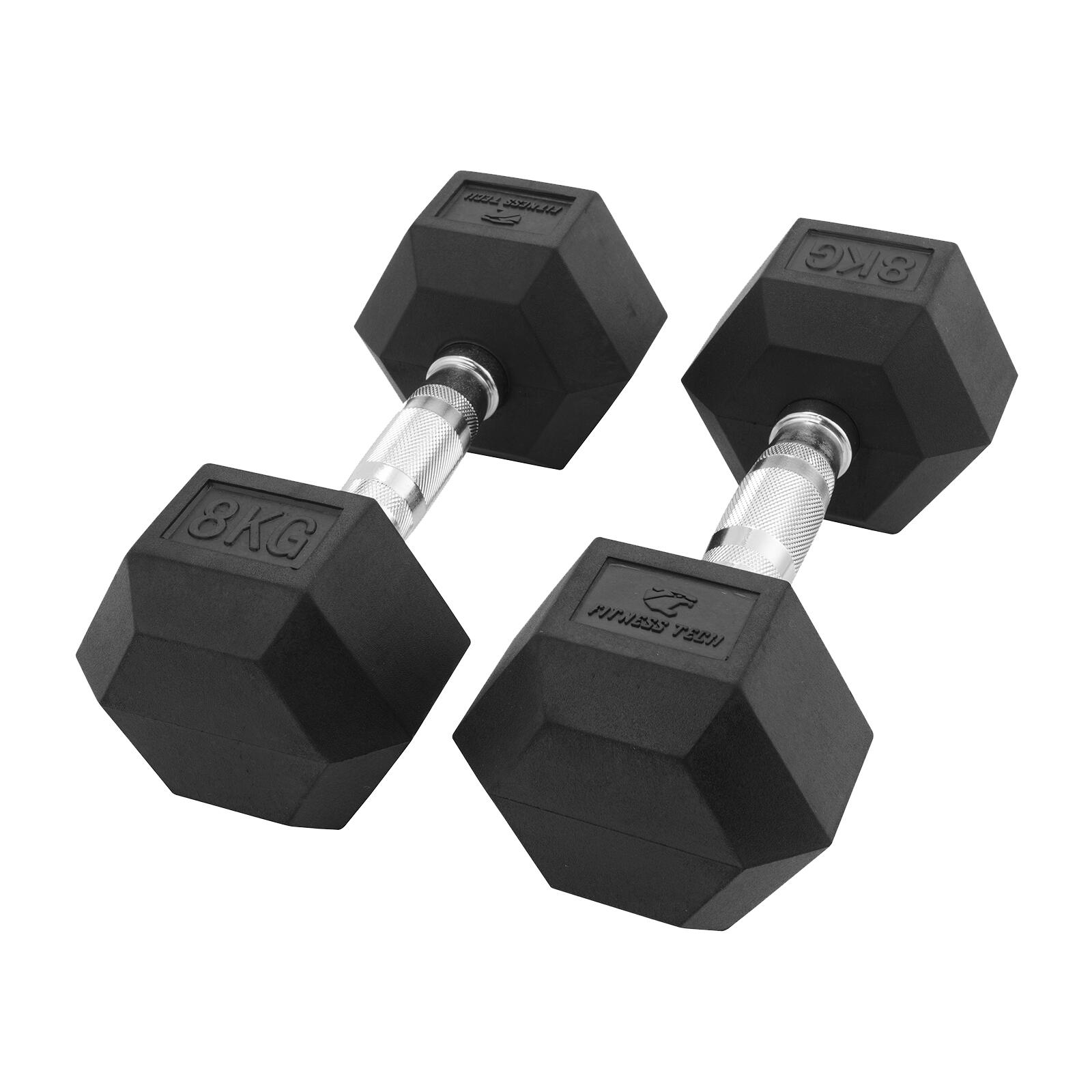 Halteres Hexagonais 8kg Fitness Tech – Conjunto com 2 Unidades 2/8
