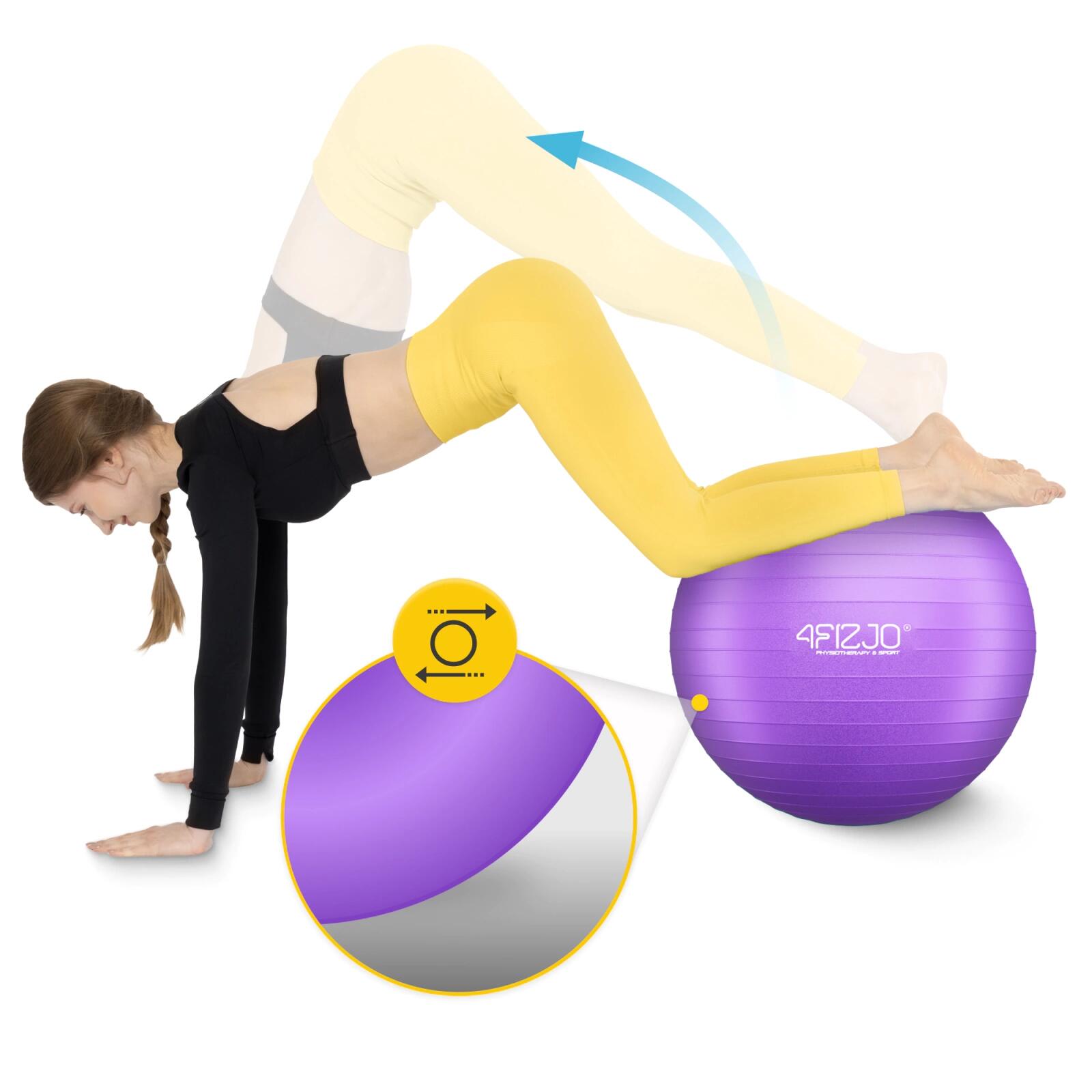 Gymnastikball aufblasbar Reh-Ball 4FIZJO Rehabilitationsball 4/7