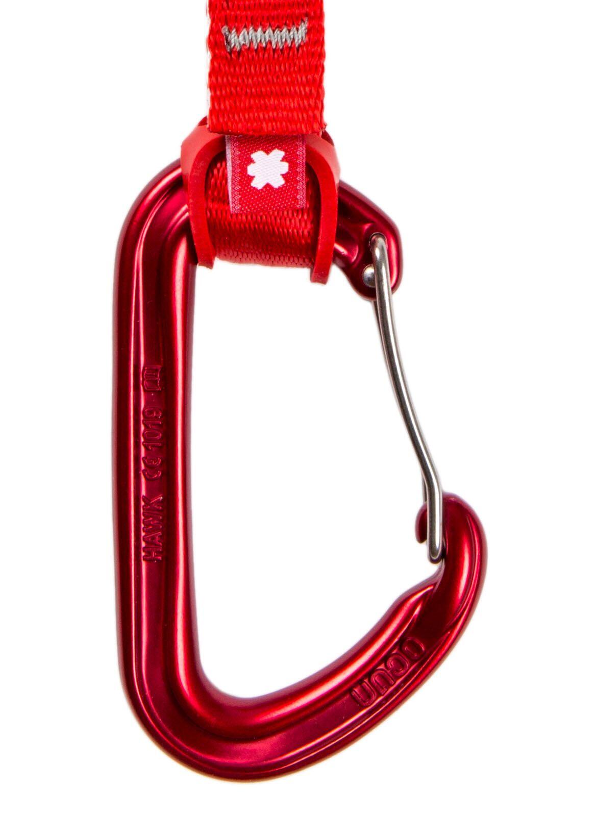 Dégaines Ocún Hawk QD Wire pack 6 rouge mousquetons wire sangle 10 cm 24 kN 4/4