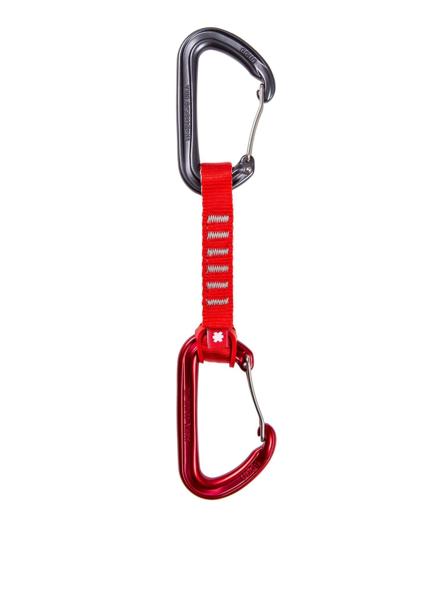 Dégaines Ocún Hawk QD Wire pack 6 rouge mousquetons wire sangle 10 cm 24 kN 2/4