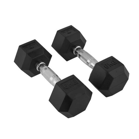 Haltères hexagonales 6kg Fitness Tech Set 2 Unités