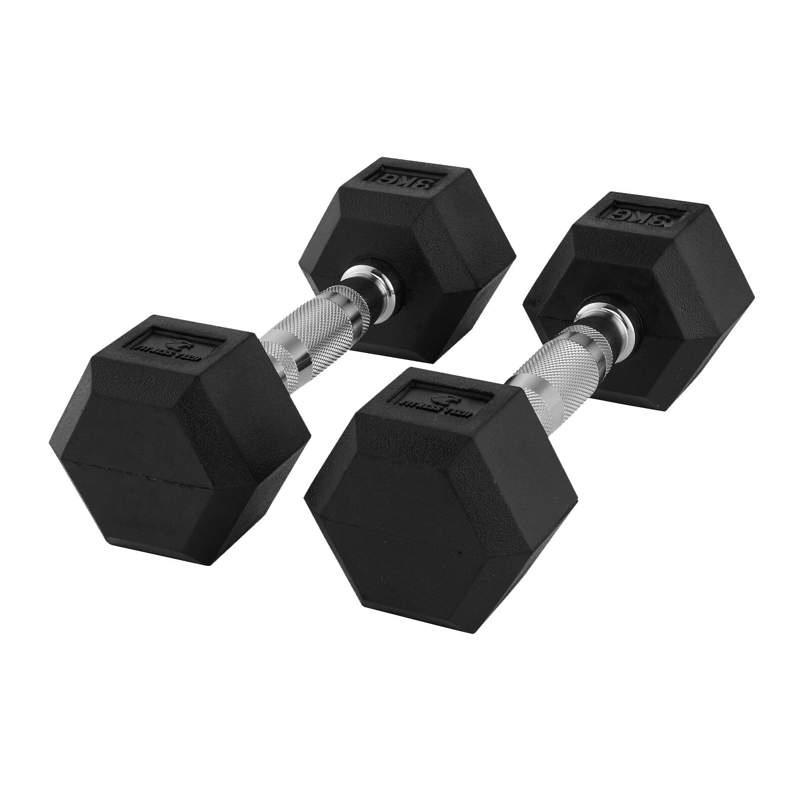 Haltères hexagonales 3kg Fitness Tech Set 2 Unités 2/8