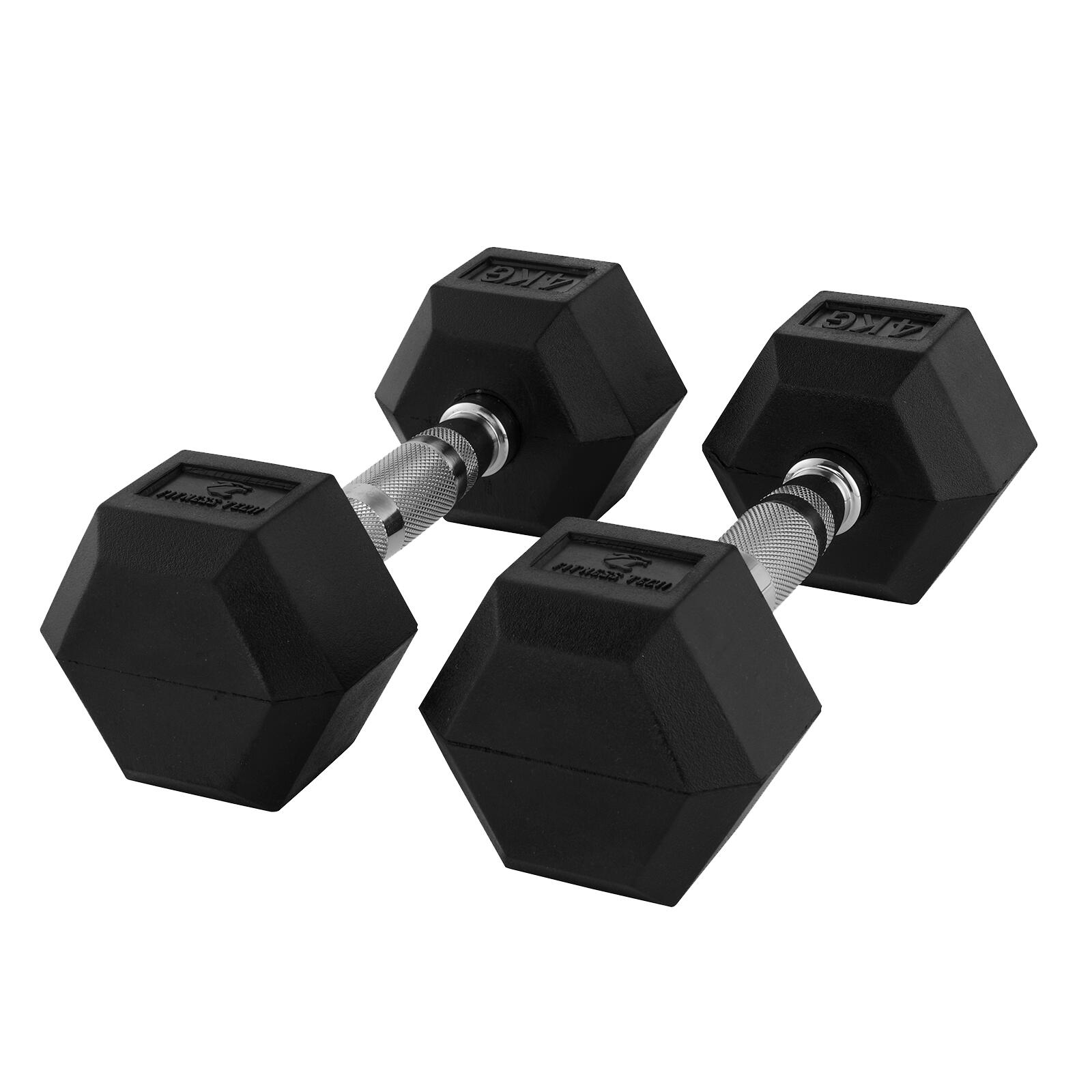 Halteres Hexagonais 4kg Fitness Tech – Conjunto com 2 Unidades 2/8