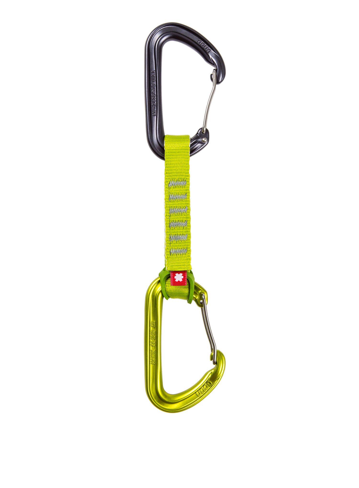 Dégaines Ocún Hawk QD Wire Eco-Pes 16 mm, 6 mous. alu vert 2/4