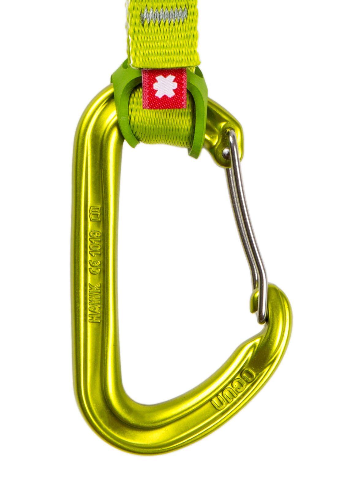 Dégaines Ocún Hawk QD Wire Eco-Pes 16 mm, 6 mous. alu vert 4/4