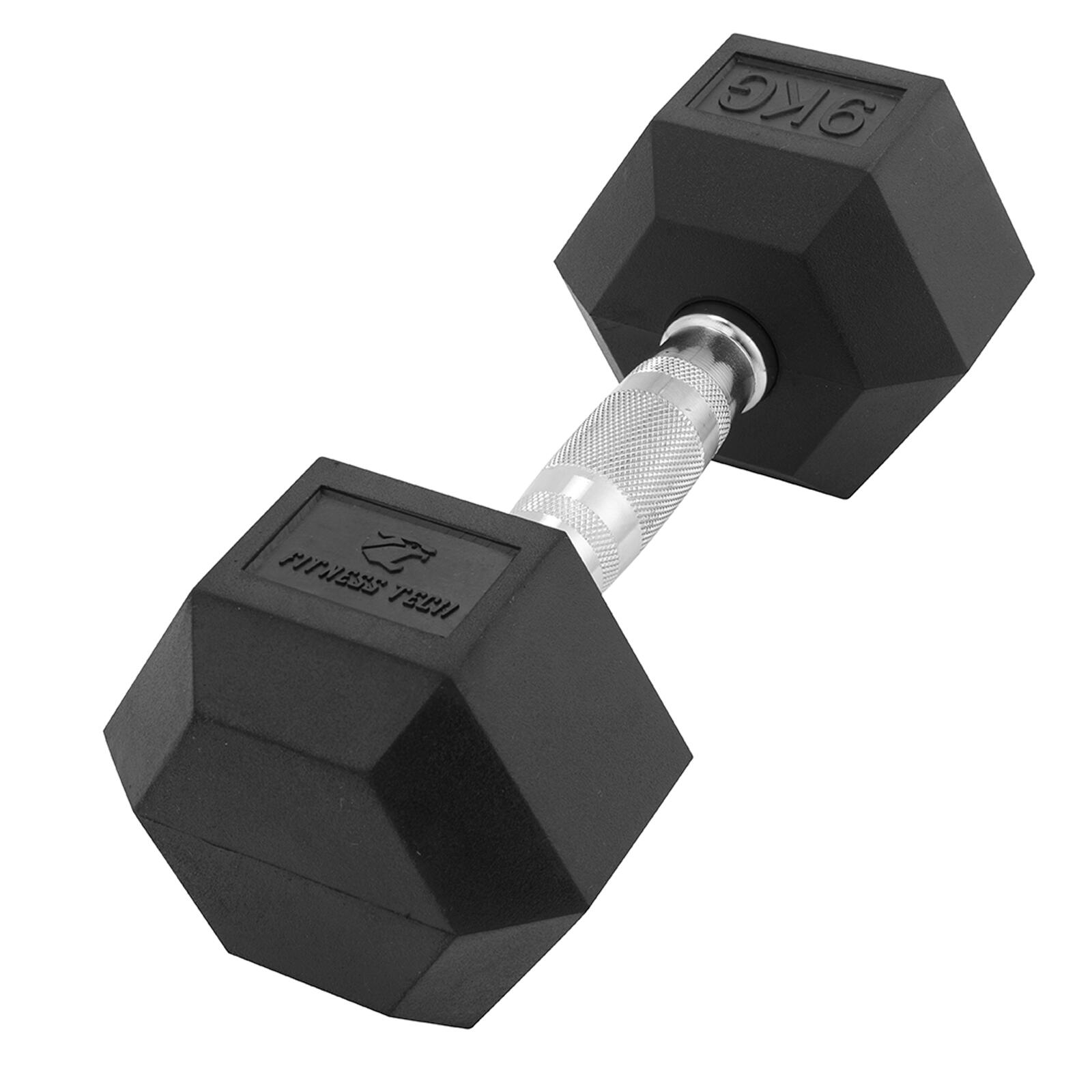 Haltères hexagonales 9kg Fitness Tech Set 2 Unités 4/8