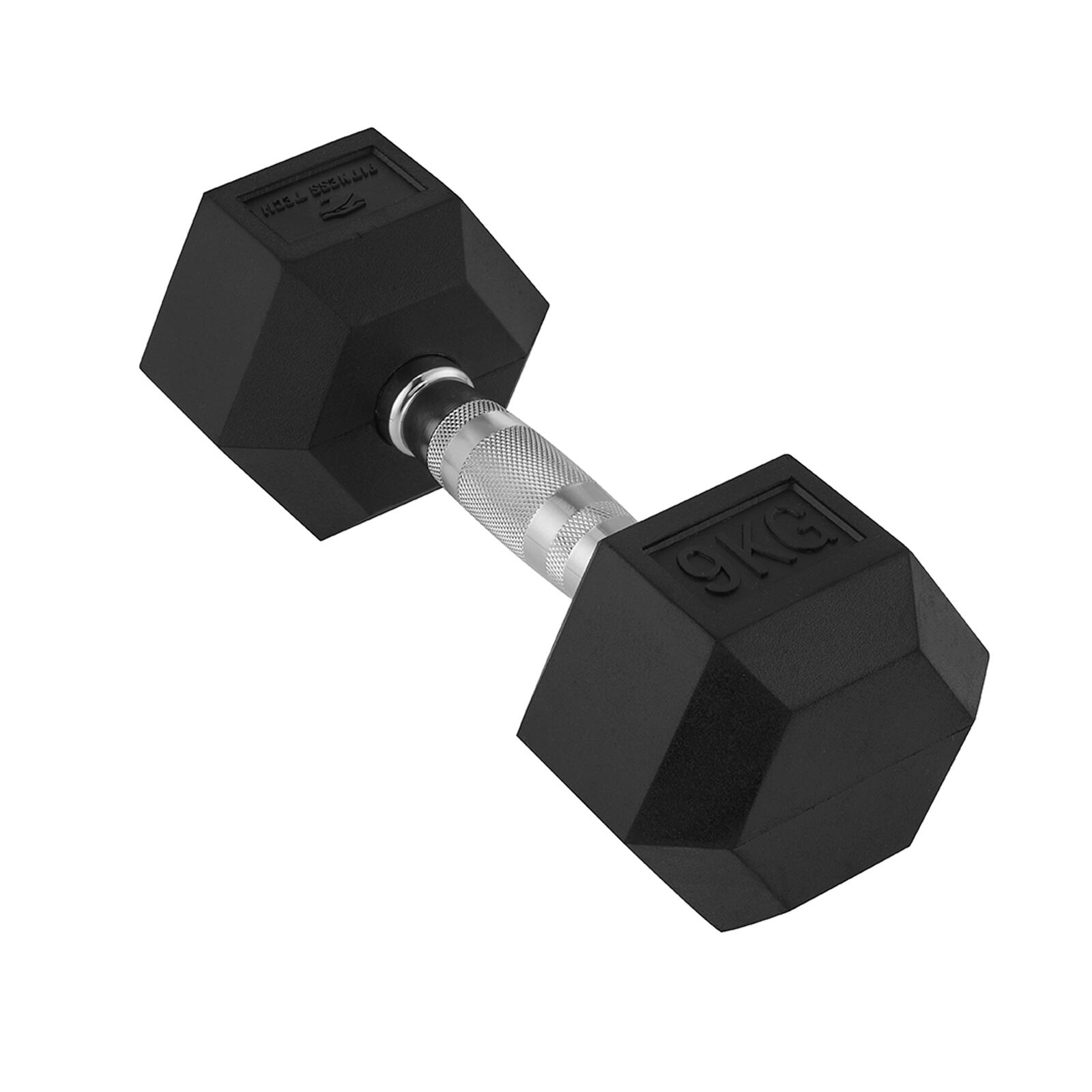 Haltères hexagonales 9kg Fitness Tech Set 2 Unités 3/8