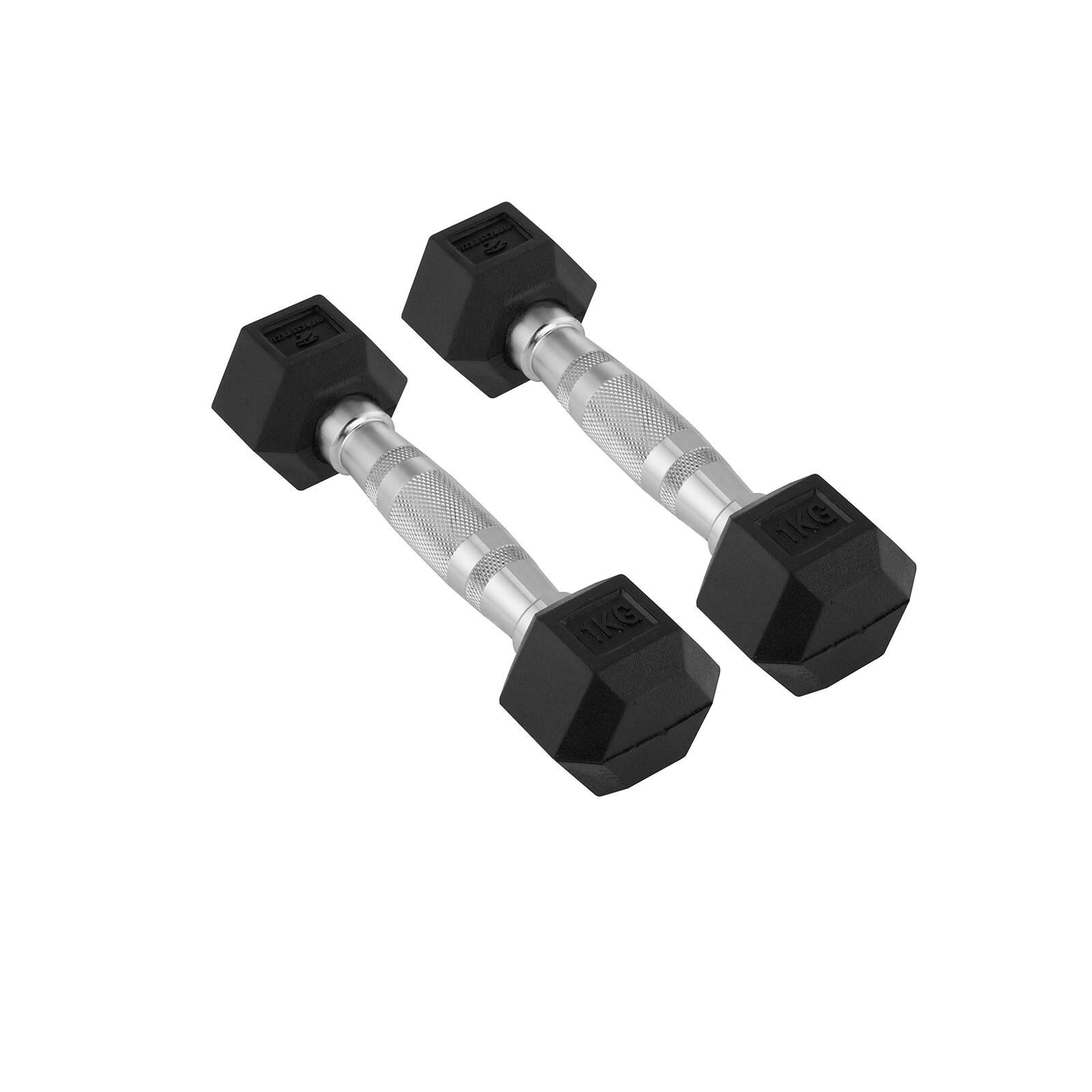 Fitness Tech - Haltères Hexagonales 1kg Fitness Tech Set 2 Unités - Haltère - Noir - 1 Kg - Decathlon