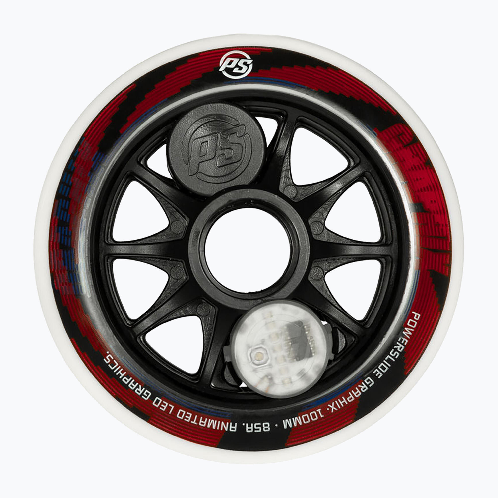 POWERSLIDE Rueda Patines con Luces Powerslide Graphix  100 mm blanco