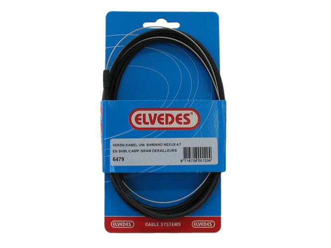 ELVEDES Versnellingskabelset Nexus 3 1700 / 2250 Mm Rvs - Zwart (Op Kaart)