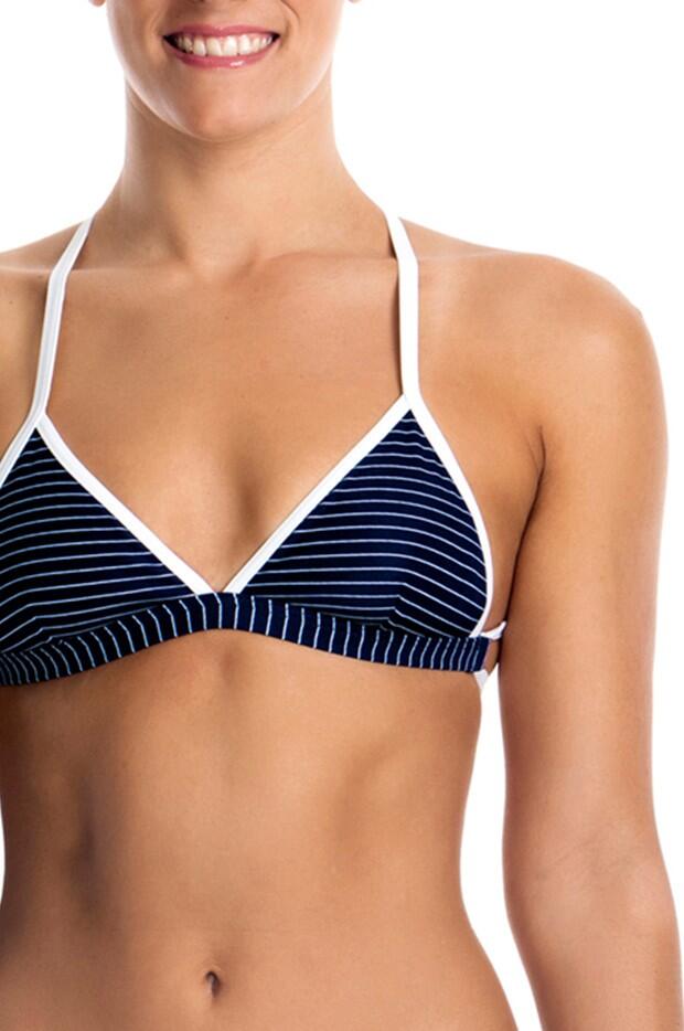 Funkita Góra Od Bikini Top White Stripes