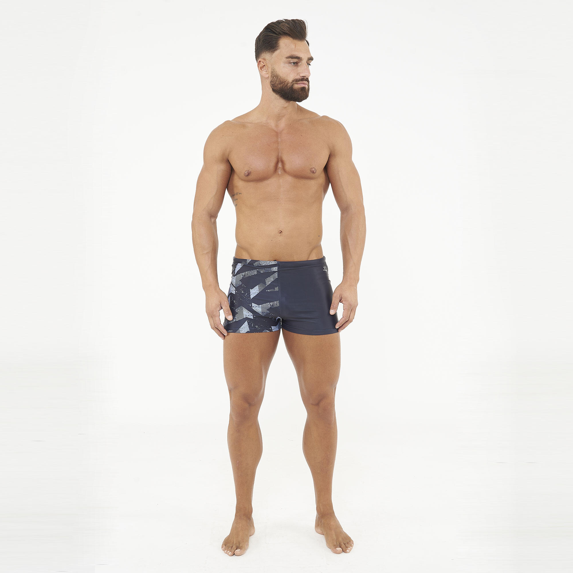 Fato De Banho Hallek Preto Cinza 5/6